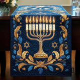 Light-Up Padded Menorah Table Runner