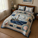 Seaside Escape 3-Piece Quilted Bedspread Set