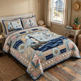Seaside Escape 3-Piece Quilted Bedspread Set