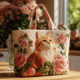 Artisan Bag - Ginger Cat Nestled Among Roses