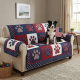 Patriotic Paws Quilted Sofa Protector - Model NCU0NTV1060
