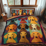 Charming Dachshund 3-Piece Bed Linen Set
