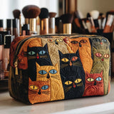 Adorable Cat-Inspired Quilted Makeup Bag - NCU0NNT2074