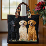 Artisan-Made Handbag Featuring Three Labrador Designs