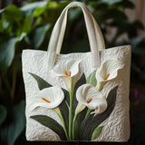 Artisan Quilted Bag - White Lily Pattern