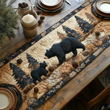 Black Bear Family Table Runner Decor