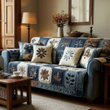 Serene Blooms Quilted Sofa Cover - NCU0NNL172