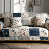 Quilted Blue Meadow Sofa Cover - Model NCU0LDH393
