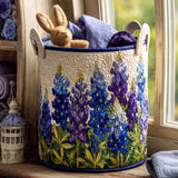 Handcrafted Bluebonnet Dream Path Laundry Basket