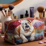 Quilted Bulldog Cuddle Cosmetic Bag - Model NCU0PTT1825
