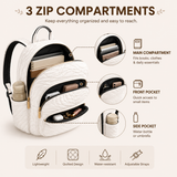 Westie Tropical Quilted Backpack with Triple-Zip Feature - Model LD14