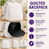 Charming Quilted Backpack Featuring Customizable Cute Pumpkin and Puppy Design - TG29