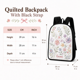 Personalized Hippie Van Quilted Backpack with Black Strap - Model LD07