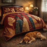 Golden Queens 3-Piece Quilted Bedding Set