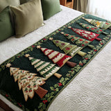 Quilted Christmas Forest Bed Runner - NCU0NT9891