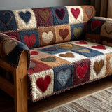 Cottage Charm Quilted Sofa Cover - Model NCU0NTD1247