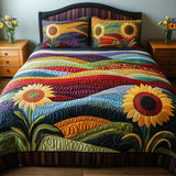 Sunflower Field 3-Piece Bedding Set