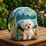 Bichon Frise Quilted Adventure Backpack LD02