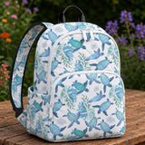 LD11 Ocean Turtle Watercolor Quilted Backpack Bag