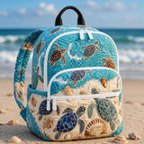 Bichon Frise Quilted Mountain Backpack with Triple Zipper Closure - Model LD13