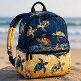 Westie Tropical Quilted Backpack with Triple-Zip Feature - Model LD14