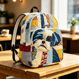 Personalized Dog Patchwork Quilted Backpack LV42