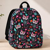 Custom Quilted Backpack - Day of the Dead Cat Design LV59