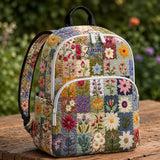 Personalized Floral Patchwork Quilted Backpack TG06
