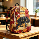 Personalized Quilted Dachshund Backpack TG46