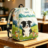 Personalized Quilted Backpack with Border Collie Design TG48
