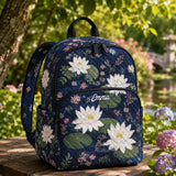 Personalized Water Lily Quilted Backpack TN03