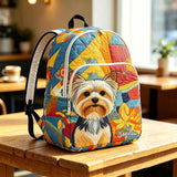 Personalized Quilted Backpack with Yorkshire Terrier Design TN40