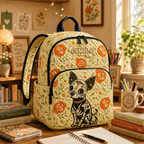 Personalized Sugar Skull Chihuahua Quilted Backpack TN64