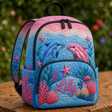 Personalized Dolphin Quilted Backpack TP10