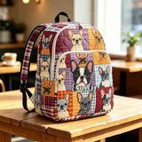 Personalized Quilted Backpack with Adorable French Bulldog Design TP35