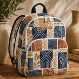 Custom Quilted Backpack Featuring Boho Tribal Pattern - TP52