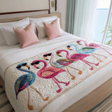 Flamingo Dance Quilted Bed Runner - NCU0PT8488