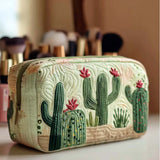Desert Green Quilted Makeup Bag - Model NCU0NNT2425