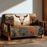 Dustland Quilted Longhorn Western Sofa Cover - Model NCU0LDH047