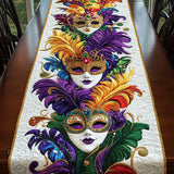 Soft Table Runner Featuring Carnival Masks