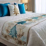Frosted Evergreen Quilted Bed Runner - NCU0PT8861