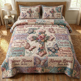 Floral Design 3-Piece Quilt Set