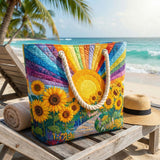 Artisan Beach Tote | Rainbow Sun Design