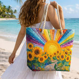 Artisan Beach Tote | Rainbow Sun Design