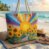 Artisan Beach Tote | Rainbow Sun Design