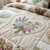 Floral Patchwork 3-Piece Quilted Bedding Set