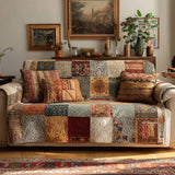 Heritage Patchwork Quilted Sofa Cover - Calm Design NCU0NXD1414