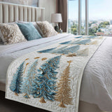 Quilted Holiday Forest Bed Runner - NCU0DV7561
