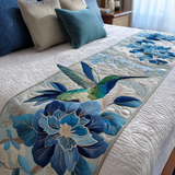 Hummingbird Bloom Quilted Bed Runner - Model NCU0DK8904