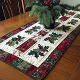 Festive Rattle Design Cushioned Table Runner